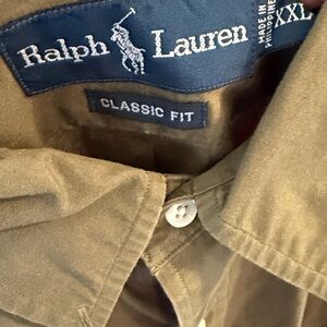 Ralph Lauren Olive Button-Down Shirt